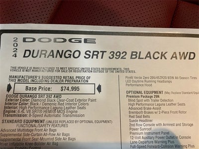 2024 Dodge Durango DURANGO SRT 392 PREMIUM AWD