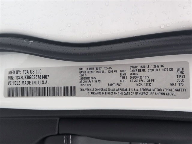 2025 Jeep Grand Cherokee L GRAND CHEROKEE L LIMITED 4X4