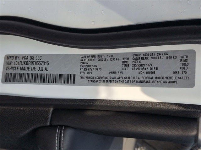 2026 Jeep Grand Cherokee L GRAND CHEROKEE L LIMITED 4X4