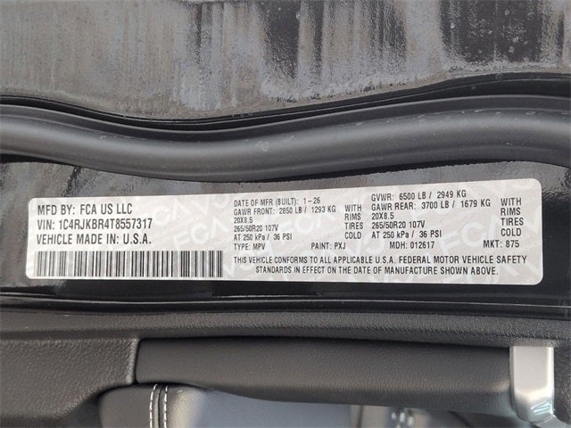 2026 Jeep Grand Cherokee L GRAND CHEROKEE L LIMITED 4X4