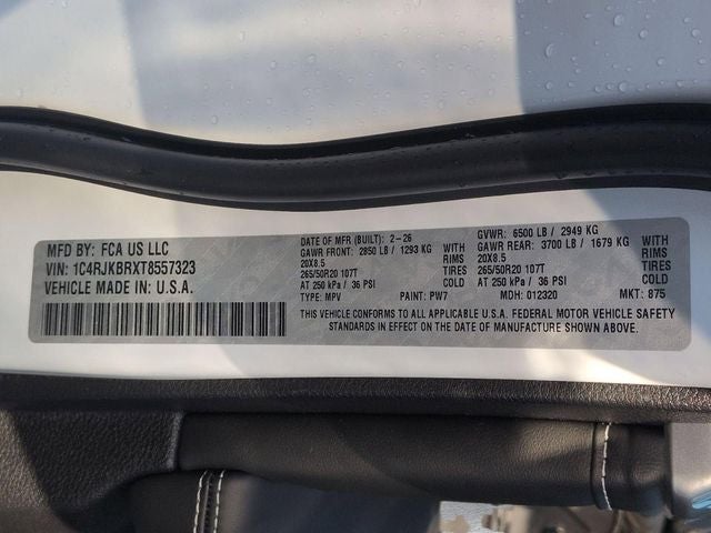 2026 Jeep Grand Cherokee GRAND CHEROKEE L LIMITED RESERVE 4X4