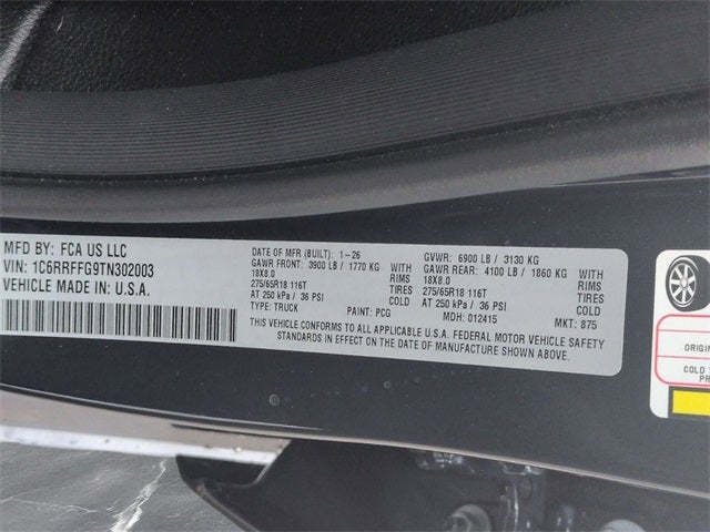 2026 RAM Ram 1500 RAM 1500 BIG HORN CREW CAB 4X4 5'7' BOX