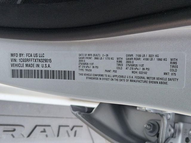 2026 RAM Ram 1500 RAM 1500 BIG HORN CREW CAB 4X4 5'7' BOX