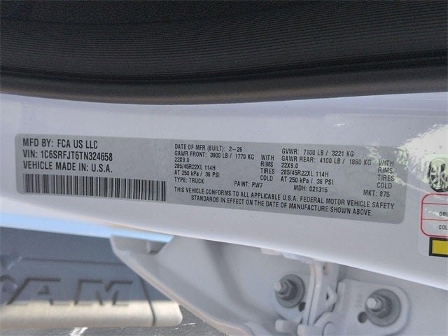 2026 RAM Ram 1500 RAM 1500 LARAMIE CREW CAB 4X4 5'7' BOX