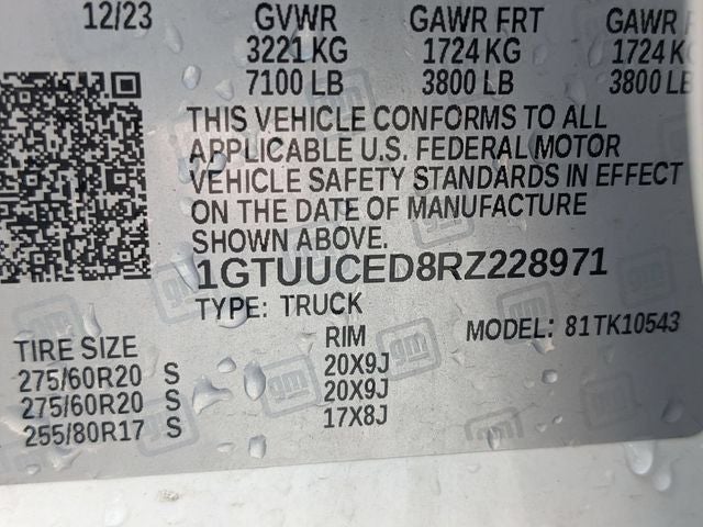 2024 GMC Sierra 1500 4WD Crew Cab Short Box Elevation with 3SB