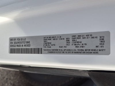 2026 RAM Ram ProMaster RAM PROMASTER 2500 TRADESMAN CARGO VAN HIGH ROOF 159' WB