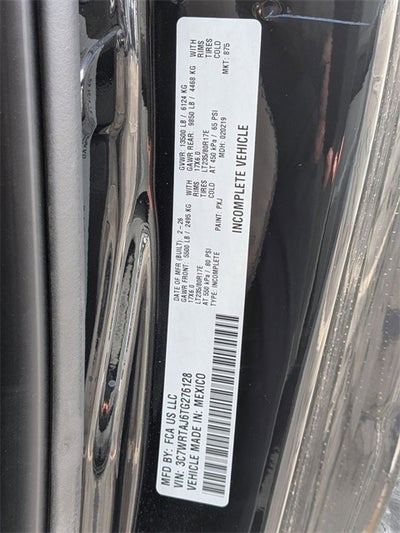 2026 RAM Ram 3500 Chassis Cab RAM 3500 TRADESMAN CHASSIS REGULAR CAB 4X4 60' CA