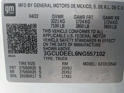 2022 Chevrolet Silverado 1500 4WD Crew Cab Short Bed RST