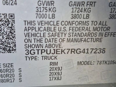 2024 GMC Sierra 1500 4WD Crew Cab Short Box Elevation with 3VL