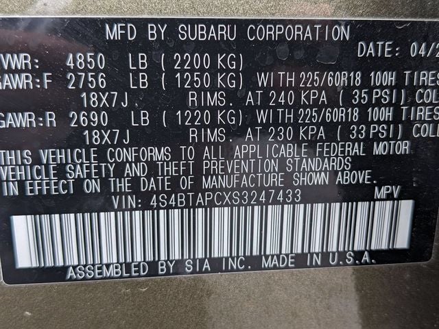 2025 Subaru Outback Touring