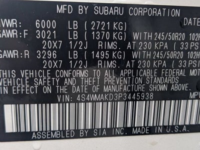 2023 Subaru Ascent Onyx Edition Limited 7-Passenger
