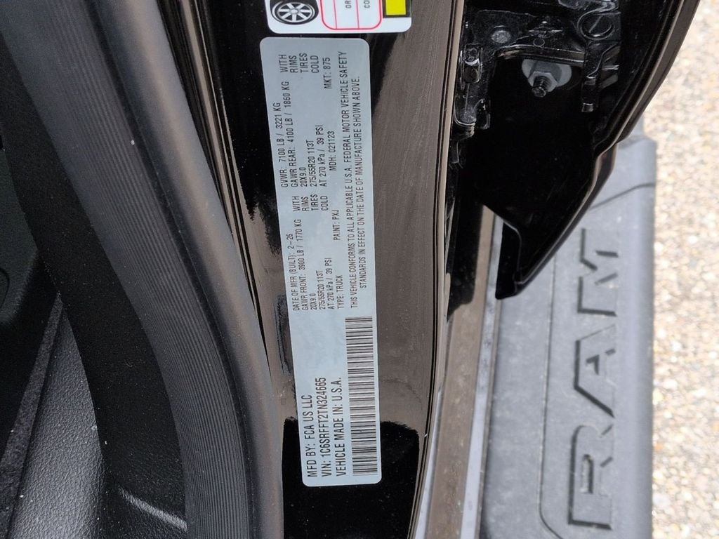 2026 RAM Ram 1500 RAM 1500 BIG HORN CREW CAB 4X4 5'7' BOX