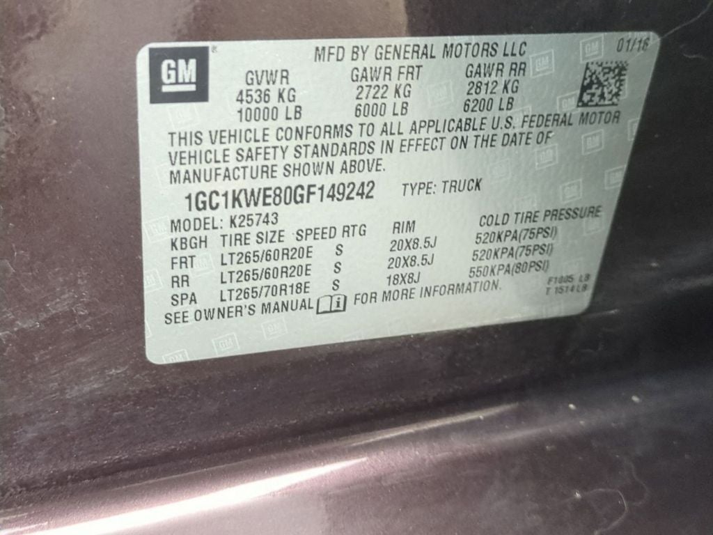 2016 Chevrolet Silverado 2500HD LTZ