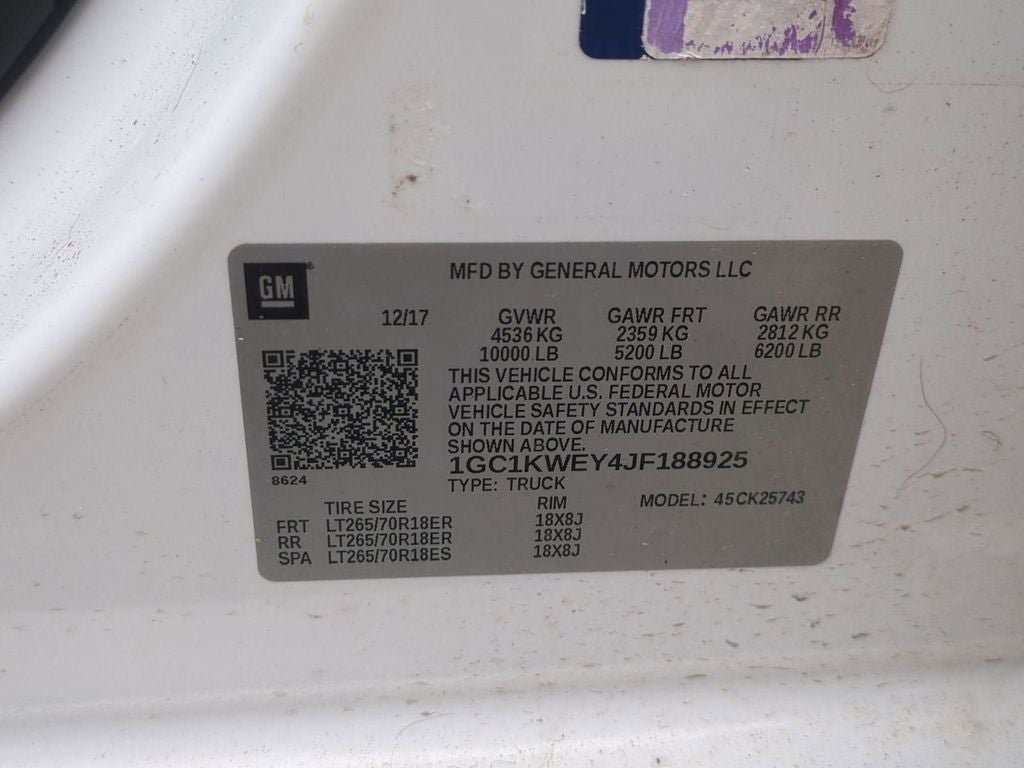 2018 Chevrolet Silverado 2500HD LTZ