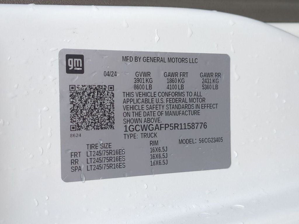 2024 Chevrolet Express 2500 Work Van Cargo