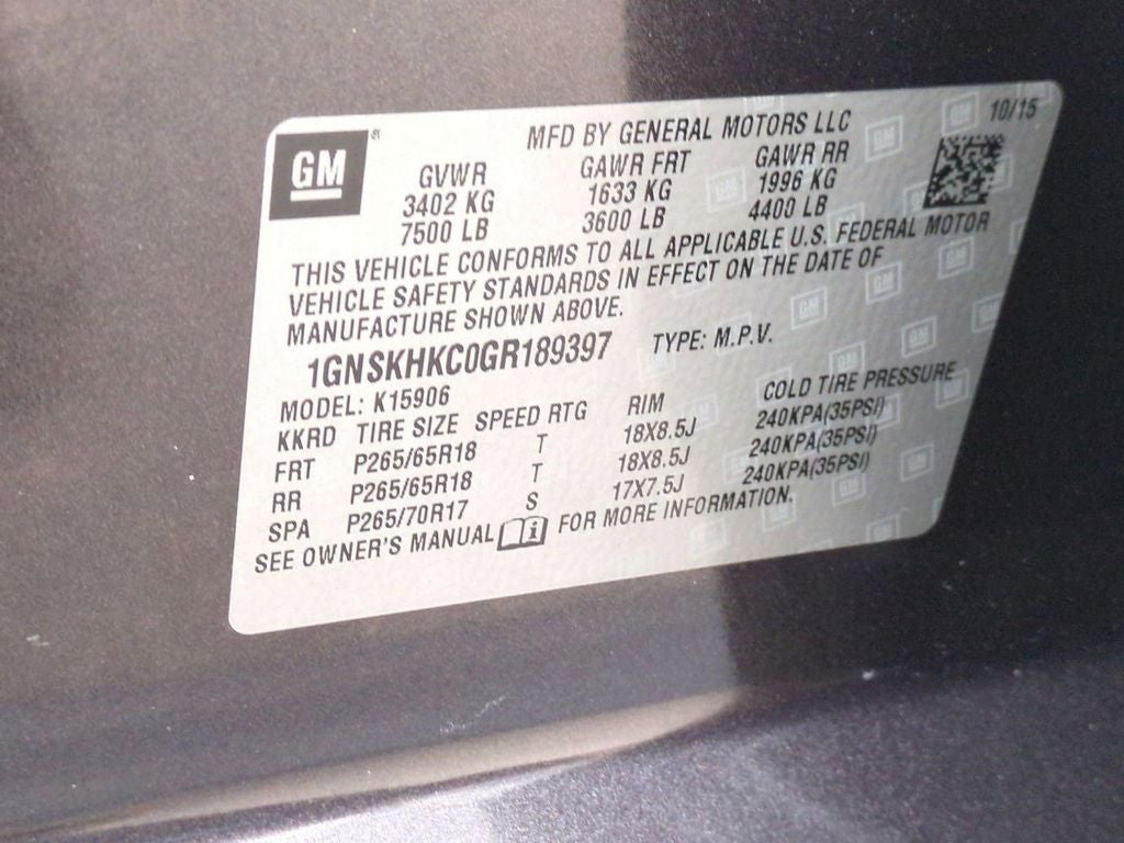 2016 Chevrolet Suburban LT