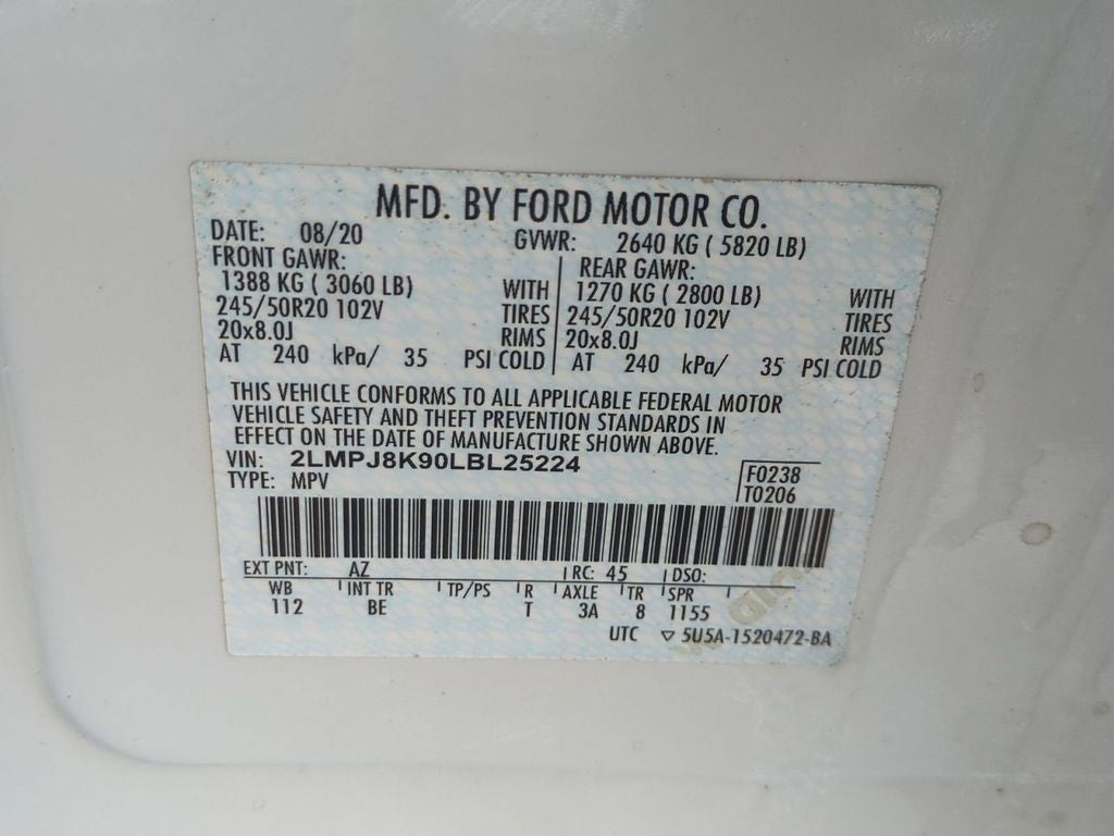 2020 Lincoln Nautilus Reserve