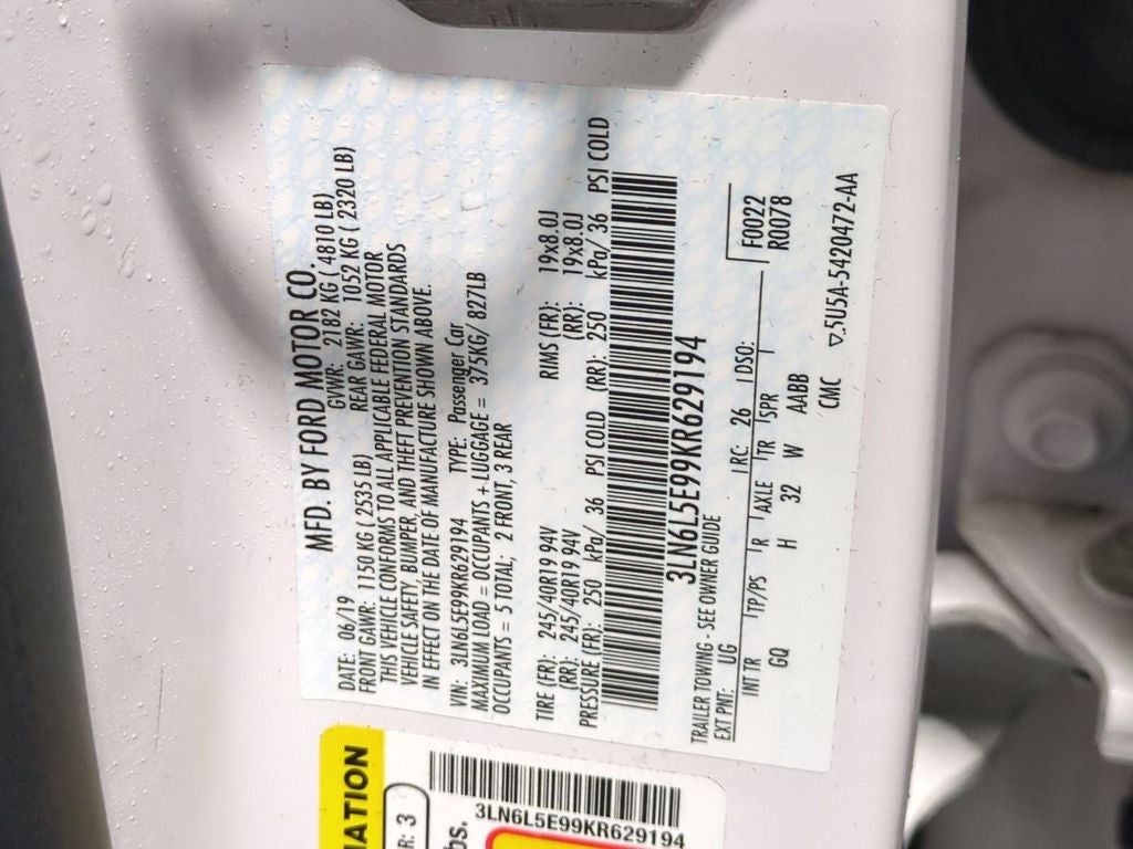 2019 Lincoln MKZ Reserve