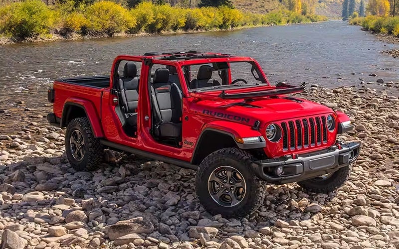Jeep Gladiator Off-Roading Near a River
