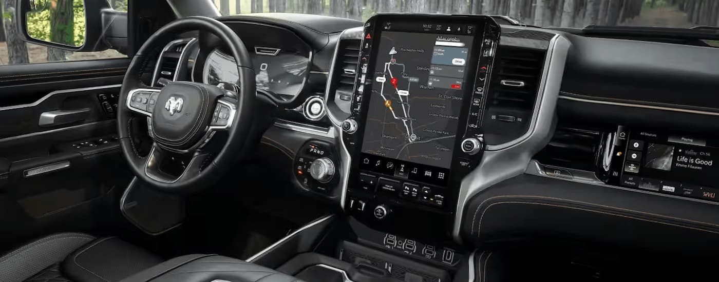 Center console and dashboard in a 2025 Ram 1500 Big Horn