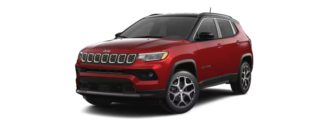 Red 2026 Jeep Compass angled left