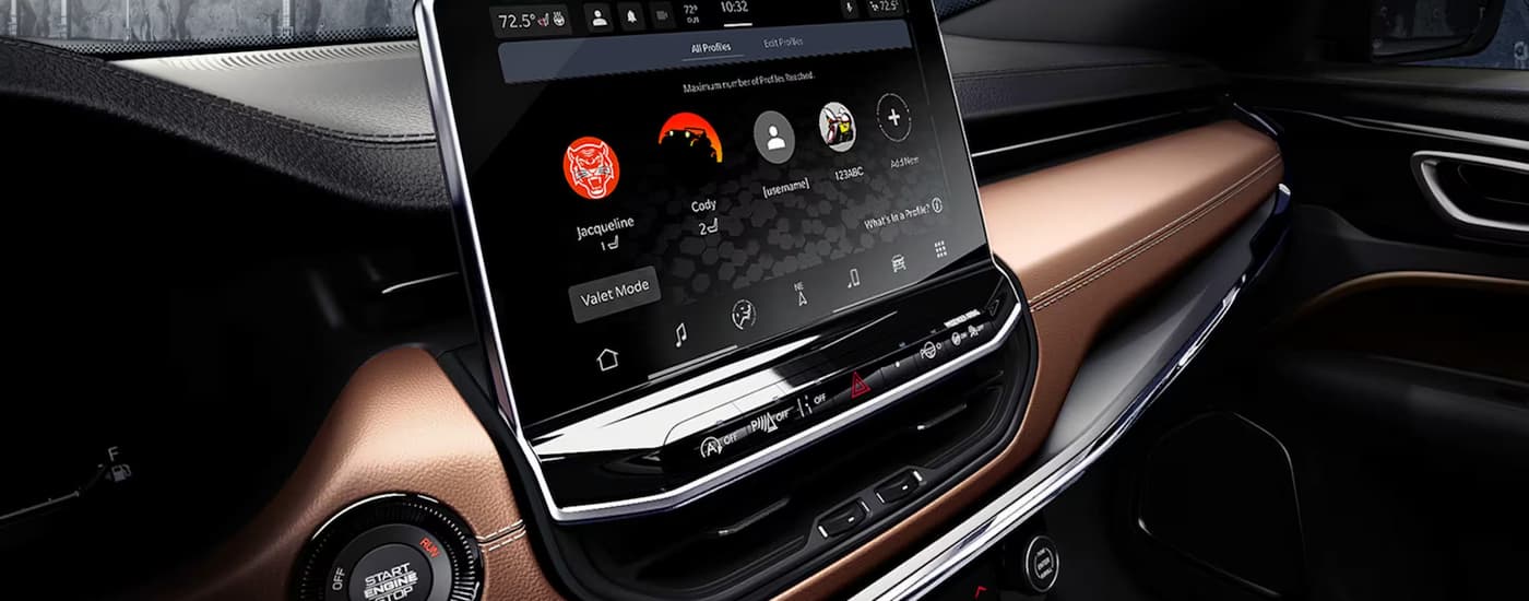 Center dashboard and infotainment screen in a 2026 Jeep Compass