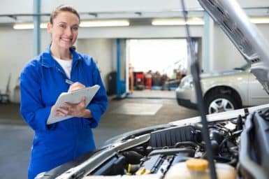 Mechanic performing maintenance and fast service